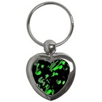 Painter was here - green Key Chains (Heart) 