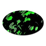 Painter was here - green Oval Magnet