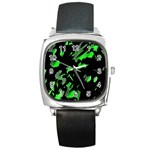 Painter was here - green Square Metal Watch