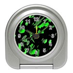 Painter was here - green Travel Alarm Clocks