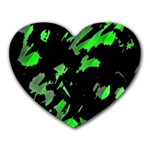 Painter was here - green Heart Mousepads
