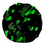Painter was here - green Large 18  Premium Round Cushions