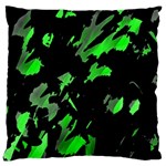 Painter was here - green Large Flano Cushion Case (Two Sides)