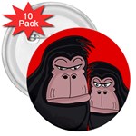 Gorillas 3  Buttons (10 pack) 