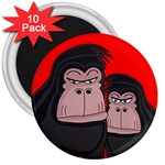Gorillas 3  Magnets (10 pack) 