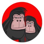 Gorillas Magnet 5  (Round)