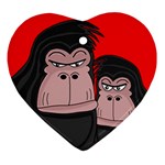 Gorillas Heart Ornament (2 Sides)
