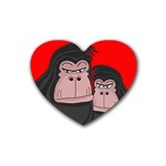 Gorillas Rubber Coaster (Heart) 