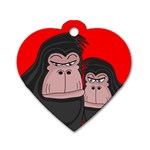 Gorillas Dog Tag Heart (Two Sides)