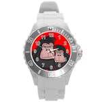 Gorillas Round Plastic Sport Watch (L)