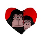 Gorillas Standard 16  Premium Heart Shape Cushions
