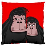 Gorillas Large Flano Cushion Case (Two Sides)