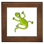 Green lizard Framed Tiles