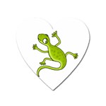 Green lizard Heart Magnet