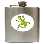 Green lizard Hip Flask (6 oz)