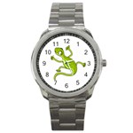 Green lizard Sport Metal Watch