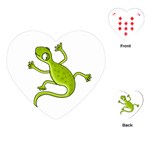 Green lizard Playing Cards (Heart) 