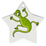 Green lizard Star Ornament (Two Sides) 