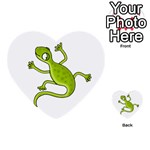 Green lizard Multi-purpose Cards (Heart) 