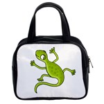 Green lizard Classic Handbags (2 Sides)