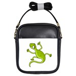 Green lizard Girls Sling Bags