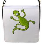 Green lizard Flap Messenger Bag (S)