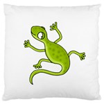 Green lizard Large Flano Cushion Case (Two Sides)