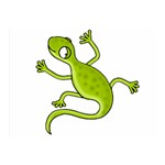 Green lizard Double Sided Flano Blanket (Mini) 