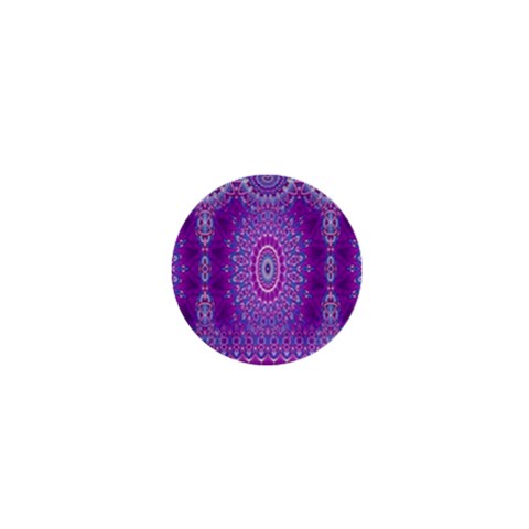 India Ornaments Mandala Pillar Blue Violet 1  Mini Magnets from ZippyPress Front