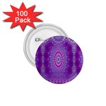India Ornaments Mandala Pillar Blue Violet 1.75  Buttons (100 pack) 