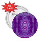 India Ornaments Mandala Pillar Blue Violet 2.25  Buttons (10 pack) 