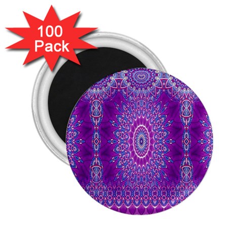 India Ornaments Mandala Pillar Blue Violet 2.25  Magnets (100 pack)  from ZippyPress Front