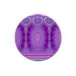 India Ornaments Mandala Pillar Blue Violet Magnet 3  (Round)
