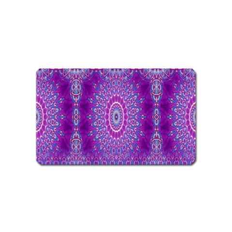 India Ornaments Mandala Pillar Blue Violet Magnet (Name Card) from ZippyPress Front
