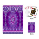 India Ornaments Mandala Pillar Blue Violet Playing Card