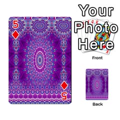 India Ornaments Mandala Pillar Blue Violet Playing Cards 54 Designs  from ZippyPress Front - Diamond5