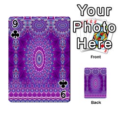 India Ornaments Mandala Pillar Blue Violet Playing Cards 54 Designs  from ZippyPress Front - Club9