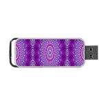 India Ornaments Mandala Pillar Blue Violet Portable USB Flash (Two Sides)