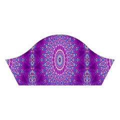 India Ornaments Mandala Pillar Blue Violet Cotton Crop Top from ZippyPress Left Sleeve