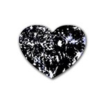 Little bit of blue Rubber Coaster (Heart) 