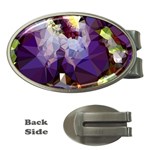 Purple Abstract Geometric Dream Money Clips (Oval) 