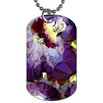 Purple Abstract Geometric Dream Dog Tag (Two Sides)