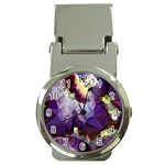 Purple Abstract Geometric Dream Money Clip Watches