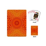 Lotus Fractal Flower Orange Yellow Playing Cards (Mini) 