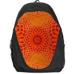 Lotus Fractal Flower Orange Yellow Backpack Bag