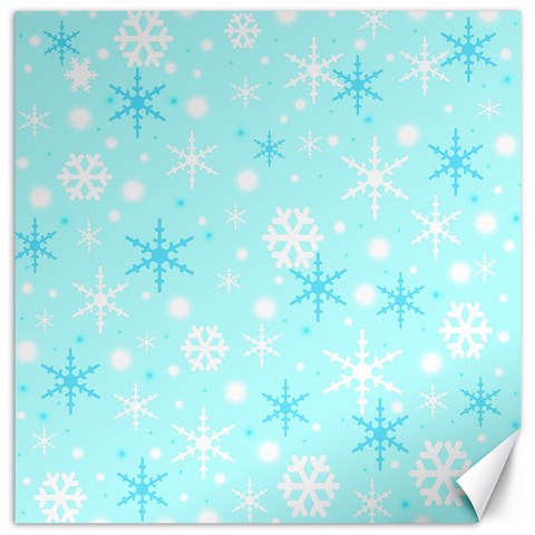 Blue Xmas pattern Canvas 12  x 12   from ZippyPress 11.4 x11.56  Canvas - 1