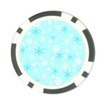 Blue Xmas pattern Poker Chip Card Guards (10 pack) 