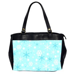 Blue Xmas pattern Office Handbags (2 Sides)  from ZippyPress Front