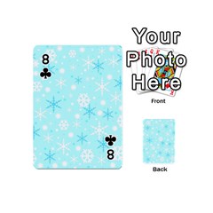 Blue Xmas pattern Playing Cards 54 (Mini)  from ZippyPress Front - Club8