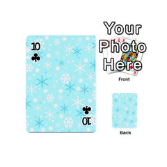 Blue Xmas pattern Playing Cards 54 (Mini)  from ZippyPress Front - Club10
